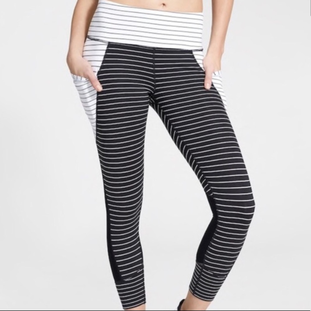 Athleta Striped Relay Capri with Pockets